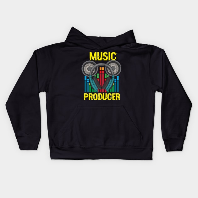 MUSIC PRODUCER: Music Producer Kids Hoodie by woormle